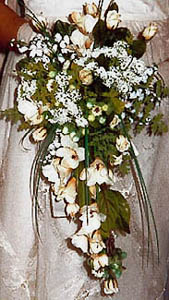 silk wired bouquet